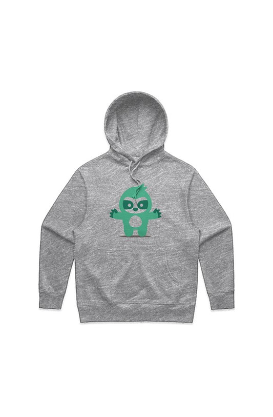 MENS HEAVY HOOD GREY GREEN PLAITOE